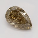 Farebný diamant slza, fancy dark žlto hnedý, 0,71ct, GIA