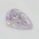 Farebný diamant slza, fancy light oranžovo fialový, 0,39ct, GIA
