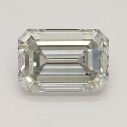 Farebný diamant emerald, fancy light sivý, 0,52ct, GIA