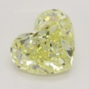 Farebný diamant srdce, fancy žltý, 4,01ct, GIA