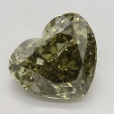 Farebný diamant srdce, fancy dark hnedo nazelenalo žltý, 3,03ct, GIA