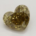 Farebný diamant srdce, fancy dark hnedo-žltý, 3,53ct, GIA