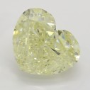 Farebný diamant srdce, fancy light žltý, 3,22ct, GIA