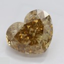 Farebný diamant srdce, fancy dark žltkasto hnedý, 3,57ct, GIA