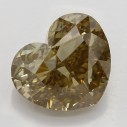 Farebný diamant srdce, fancy dark žltkasto hnedý, 2,2ct, GIA