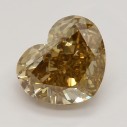 Farebný diamant srdce, fancy dark žlto hnedý, 2,24ct, GIA