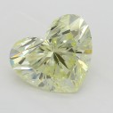 Farebný diamant srdce, fancy light žltý, 2,01ct, GIA