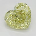 Farebný diamant srdce, fancy žltý, 1,6ct, GIA