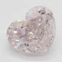 Farebný diamant srdce, fancy light purpurovo ružový, 1,58ct, GIA
