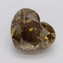 Farebný diamant srdce, fancy dark žltkasto hnedý, 1,72ct, GIA
