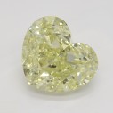 Farebný diamant srdce, fancy light žltý, 1,78ct, GIA