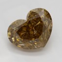 Farebný diamant srdce, fancy dark žltkasto hnedý, 1,52ct, GIA