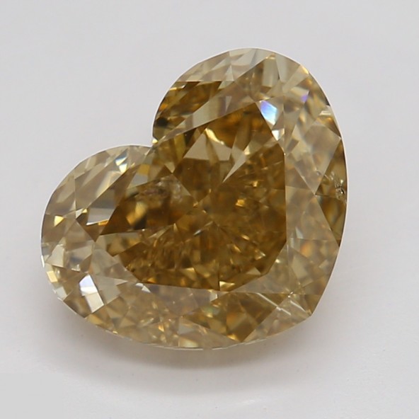 Prírodný farebný diamant s GIA certifikatom srdce fancy dark tmavo hnedo-žltý 1.59 ct SI2 2828800342_Y9