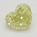 Farebný diamant srdce, fancy žltý, 1,23ct, GIA