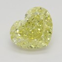 Farebný diamant srdce, fancy intense žltý, 1,3ct, GIA