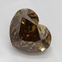 Farebný diamant srdce, fancy dark champagne, 1,08ct, GIA