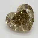 Farebný diamant srdce, fancy dark žltkasto hnedý, 1,25ct, GIA