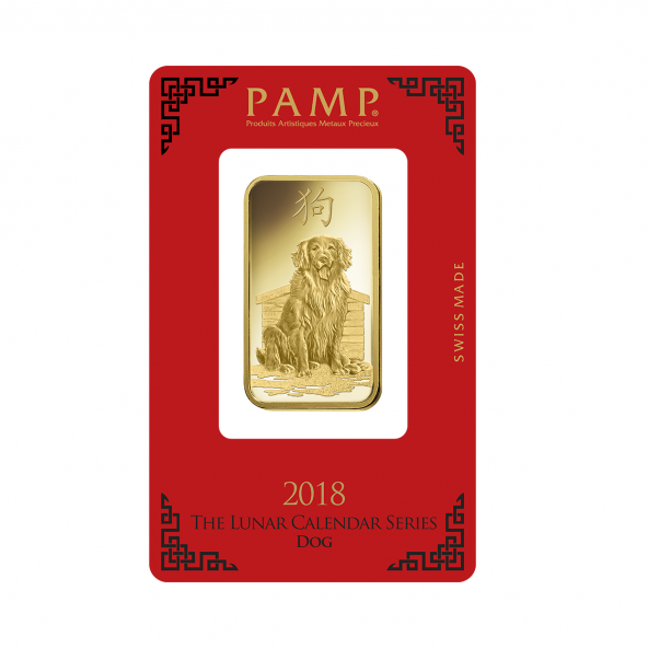Investičná zlatá tehla 1 oz razená Pamp Lunar Pes ZAUFS00532 (3)