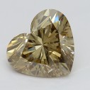 Farebný diamant srdce, fancy dark žltkasto hnedý, 1,05ct, GIA