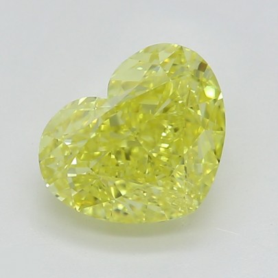 Prírodný farebný diamant s GIA certifikatom srdce fancy vivid žltý 0.91 ct SI1 3829900203_Y7