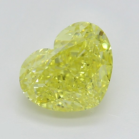 Prírodný farebný diamant s GIA certifikatom srdce fancy vivid žltý 0.91 ct SI1 3829900203_Y7