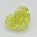 Farebný diamant srdce, fancy vivid žltý, 0,91ct, GIA
