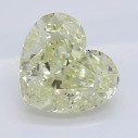 Farebný diamant srdce, fancy light žltý, 0,72ct, GIA