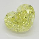 Farebný diamant srdce, fancy intense žltý, 0,72ct, GIA