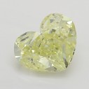 Farebný diamant srdce, fancy žltý, 0,7ct, GIA