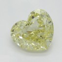 Farebný diamant srdce, fancy žltý, 0,8ct, GIA