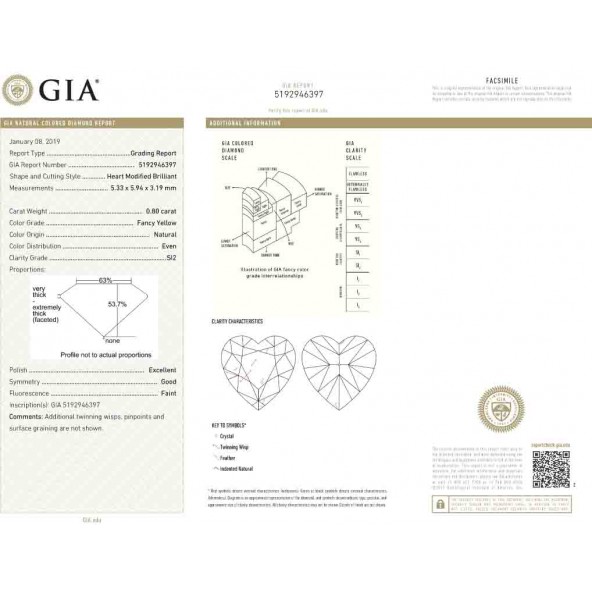 Certifikat GIA pre prirodny farebny diamant srdce fancy žltý 0 4841940034Y5 Certifikat GIA pre prirodny farebny diamant srdce fancy žltý 0 4841940034Y5