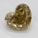 Farebný diamant srdce, fancy hnedožltý, 0,81ct, GIA