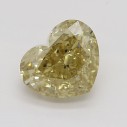 Farebný diamant srdce, fancy s nahnedlo žltou farbou, 0,57ct, GIA