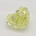 Farebný diamant srdce, fancy žltý, 0,32ct, GIA
