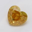 Farebný diamant srdce, fancy vivid žlto-oranžový, 0,36ct, GIA
