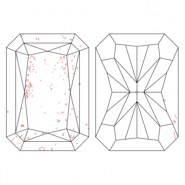 Inkluzie a cistota v prirodnom farebnom diamante radiant fancy intense žltý 4.03 ct SI1 7830860217_Y6