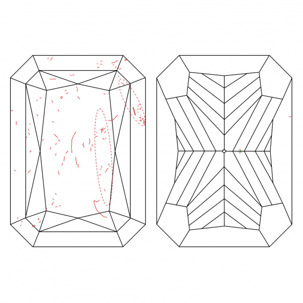 Inkluzie a cistota v prirodnom farebnom diamante radiant fancy deep tmavo žltý 4.01 ct SI2 1826510450_Y8