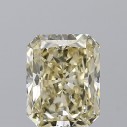 Farebný diamant radiant, fancy light hnedo žltý, 3,52ct, GIA