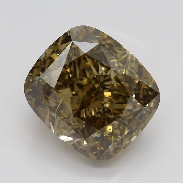 Prírodný farebný diamant s GIA certifikatom cushion fancy dark tmavo žltkasto hnedý 3.51 ct SI2 9826960129_T9