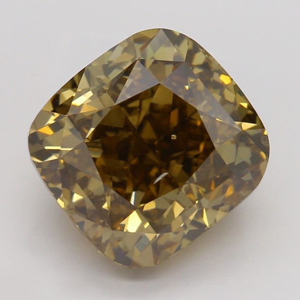 Prírodný farebný diamant s GIA certifikatom cushion fancy dark tmavo žltkasto hnedý 3.71 ct SI2 8841740078_T9
