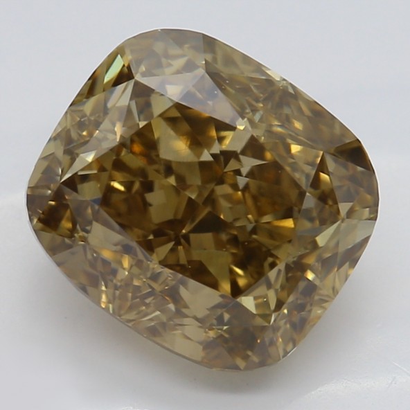 Prírodný farebný diamant s GIA certifikatom cushion fancy žltohnedý 2.50 ct VS2 2828420312_T5