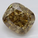 Farebný diamant cushion, fancy žltohnedý, 2,5ct, GIA