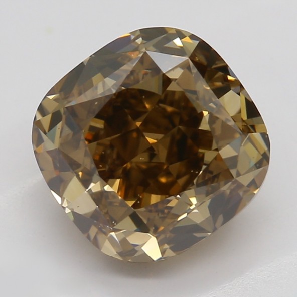 Prírodný farebný diamant s GIA certifikatom cushion fancy dark tmavo oranžovo hnedý 2.09 ct VS2 9841890019_T9