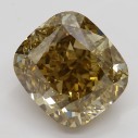 Farebný diamant cushion, fancy dark žltkasto hnedý, 2,51ct, GIA