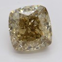 Farebný diamant cushion, fancy žltohnedý, 2,55ct, GIA