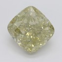 Farebný diamant cushion, fancy hnedo-zeleno žltý, 2,27ct, GIA