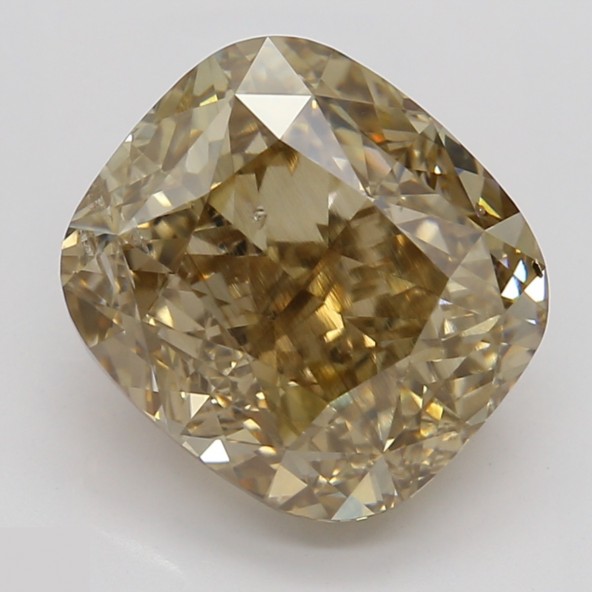 Prírodný farebný diamant s GIA certifikatom cushion fancy žltohnedý 2.51 ct SI2 3828980153_T5
