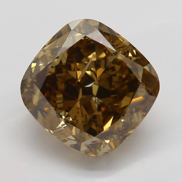 Prírodný farebný diamant s GIA certifikatom cushion fancy dark tmavo hnedý 2.50 ct SI2 9828440069_T9
