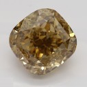 Farebný diamant cushion, fancy dark žltkasto hnedý, 2,02ct, GIA