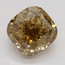 Farebný diamant cushion, fancy dark žltkasto hnedý, 2,02ct, GIA